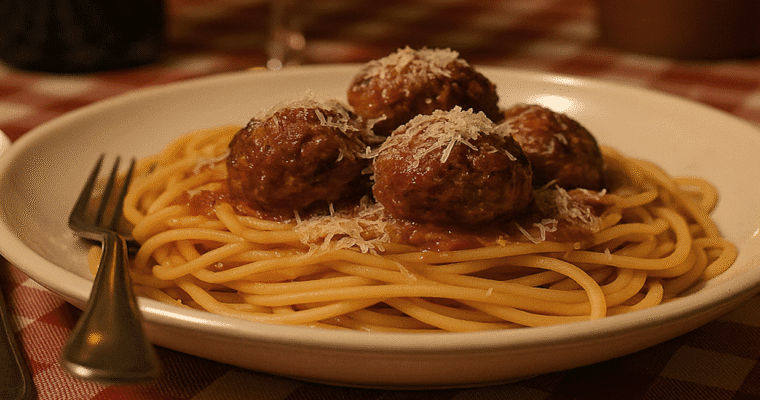Spaghetti med kødboller