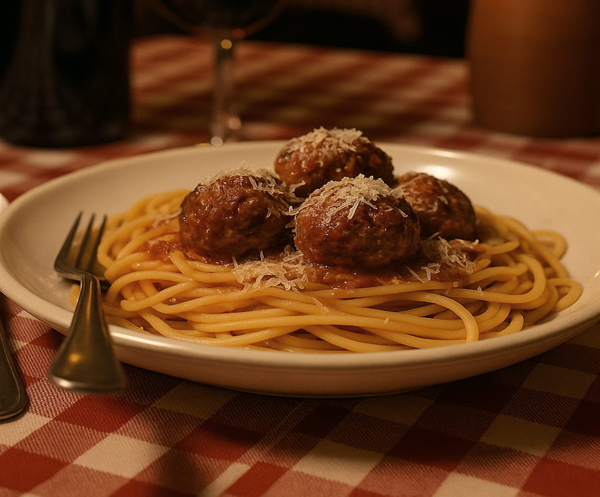 Spaghetti med kødboller