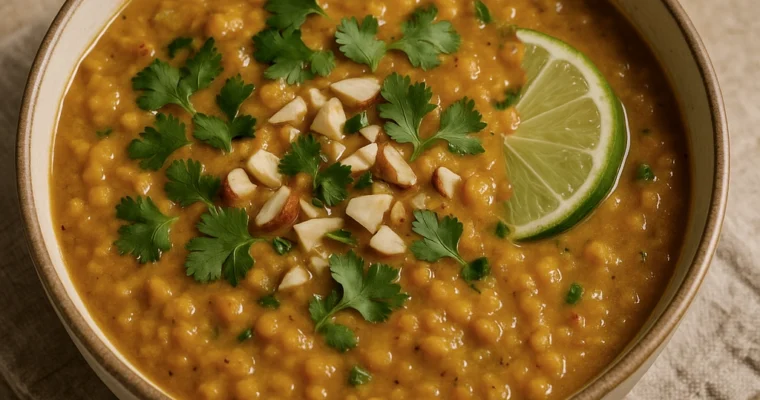 Krydret Dahl med kokosmælk og frisk lime