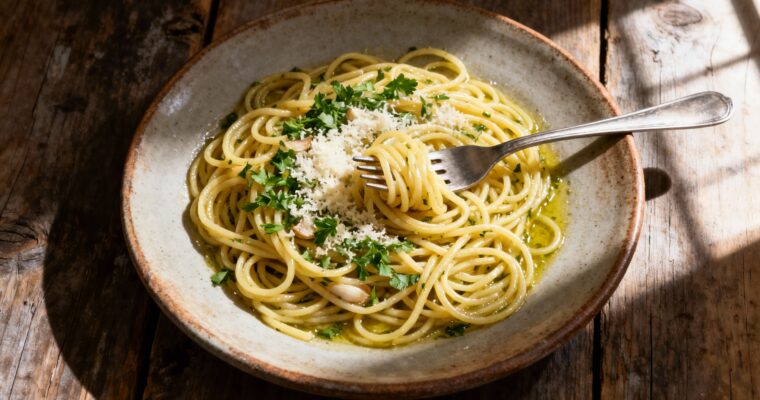 Spaghetti med persille                                                                          